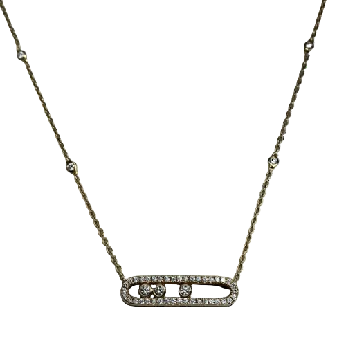 MESSIKA "Baby Move Pave" Pendant Necklace in rose gold and diamonds