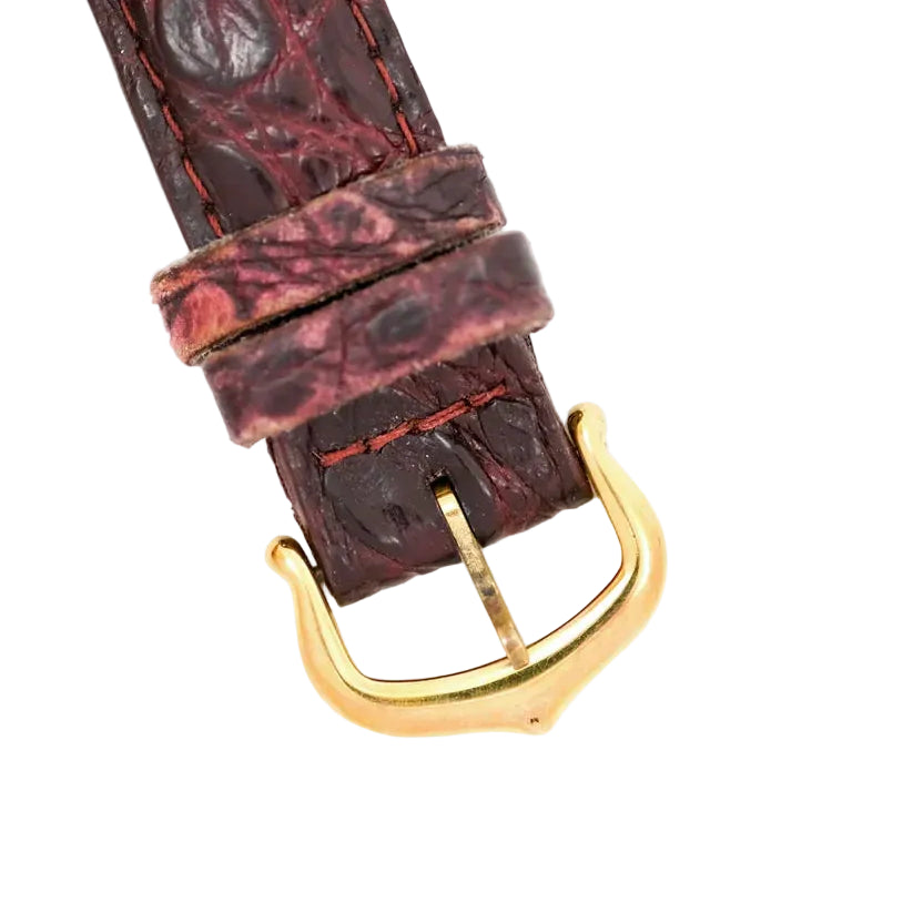 Montre CARTIER "Vendôme" en or jaune et cuir