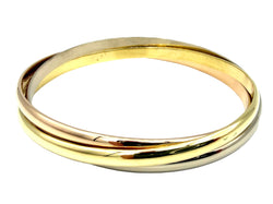 CARTIER "Trinity" MM Bracelet in white gold, yellow gold, and rose gold