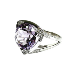 MAUBOUSSIN "Mes coules à toi" Solitaire Ring in white gold, with Amethyst and Diamonds