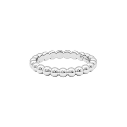 VAN CLEEF & ARPELS "Perlée" MM Ring in White Gold