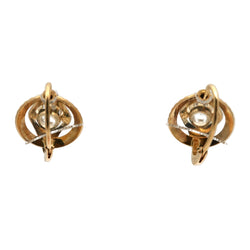 Yellow Gold and Sapphire Lever-back Earrings