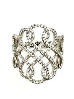 MESSIKA. "Promess" Collection, 18K white gold ring with diamonds