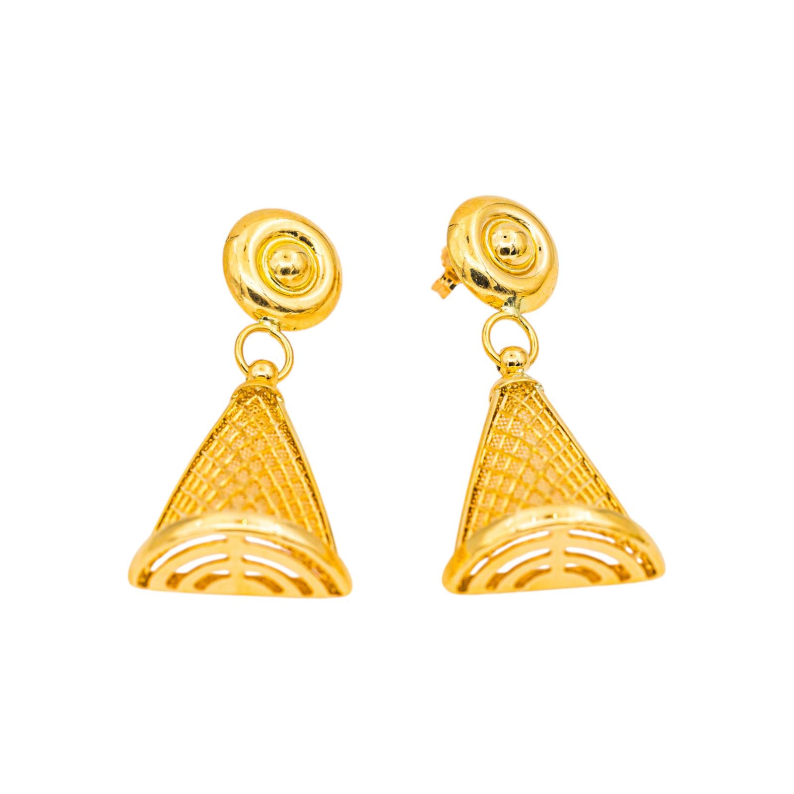 Yellow Gold Drop Earrings
