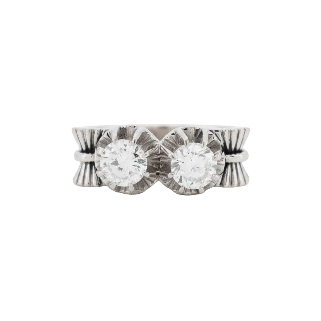 Toi & Moi Ring in White gold, Platinum and Diamonds