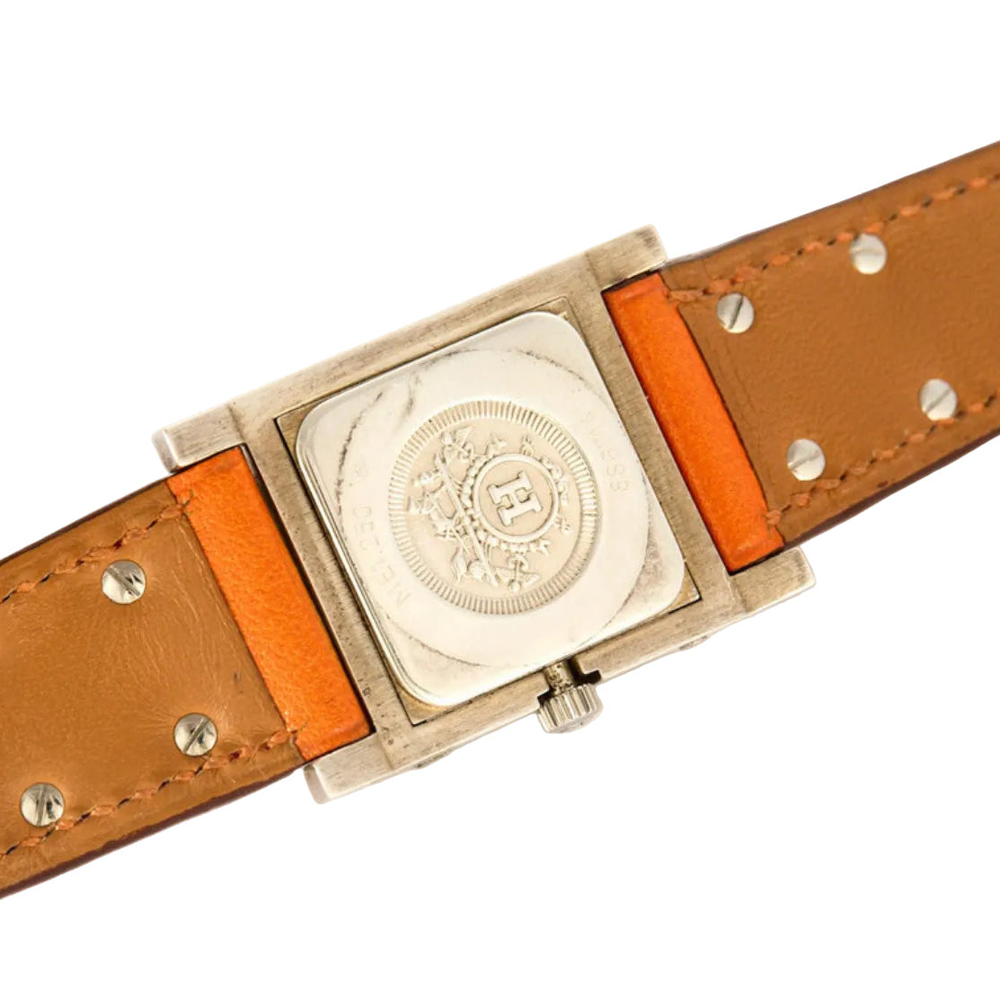 Watch Hermès "Medor" - Orange leather and silver