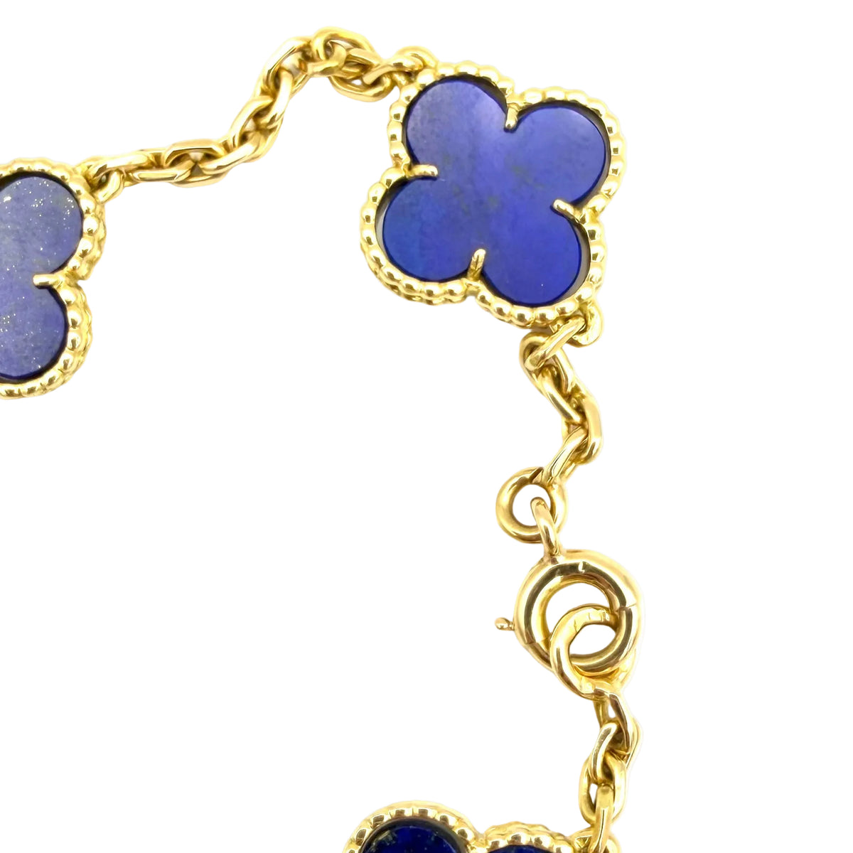 VAN CLEEF & ARPELS "Vintage Alhambra" Long necklace in yellow gold and Lapis lazuli