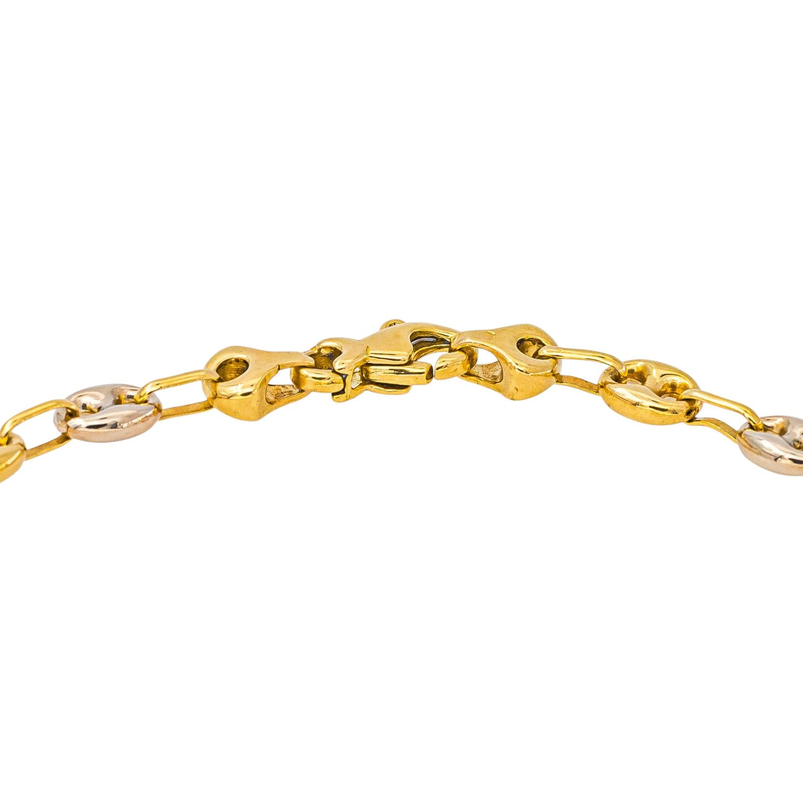 Yellow Gold Coffee Bean Bracelet