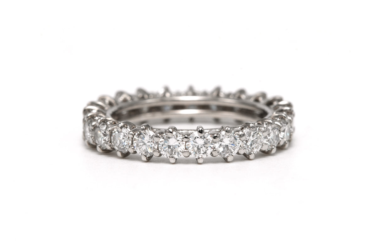 White Gold and Diamond Wedding Band