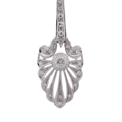 White Gold and Diamond Drop Earrings