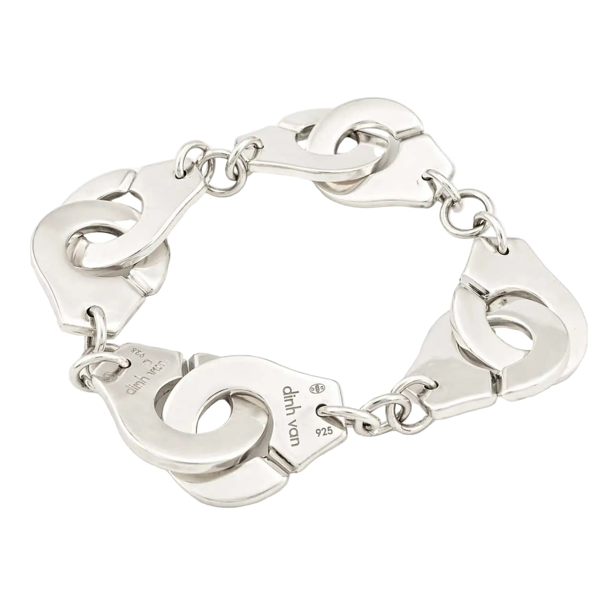 DINH VAN "R20 Handcuffs" Silver Link Bracelet