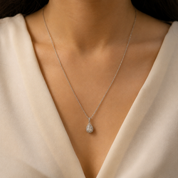 Necklace Pendant in White gold and Diamonds