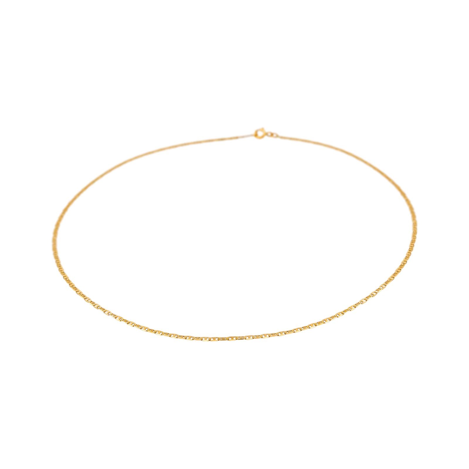 Marine Yellow Gold Link Necklace