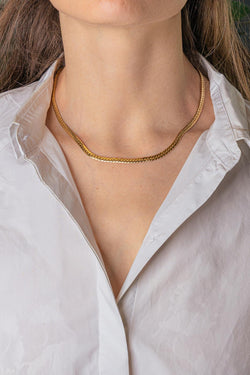 Yellow Gold English Link Necklace