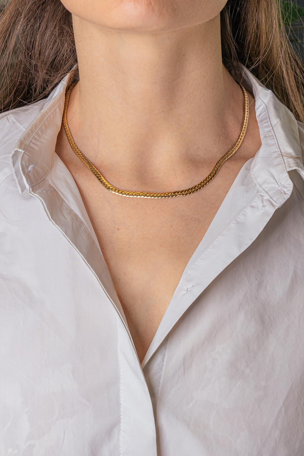 Yellow Gold English Link Necklace