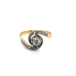 Multicolored Gold and Diamond Tourbillon Ring