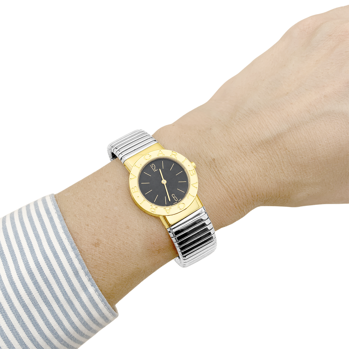 BULGARI "BB 26" Watch in Yellow Gold and Stainless Steel