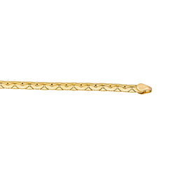 Yellow Gold Bean-Shaped Link Necklace