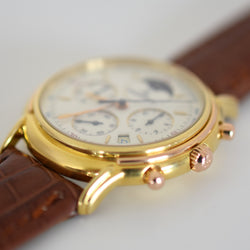 JAEGER-LECOULTRE "Odysseus" Watch in Yellow gold, Rose gold and leather