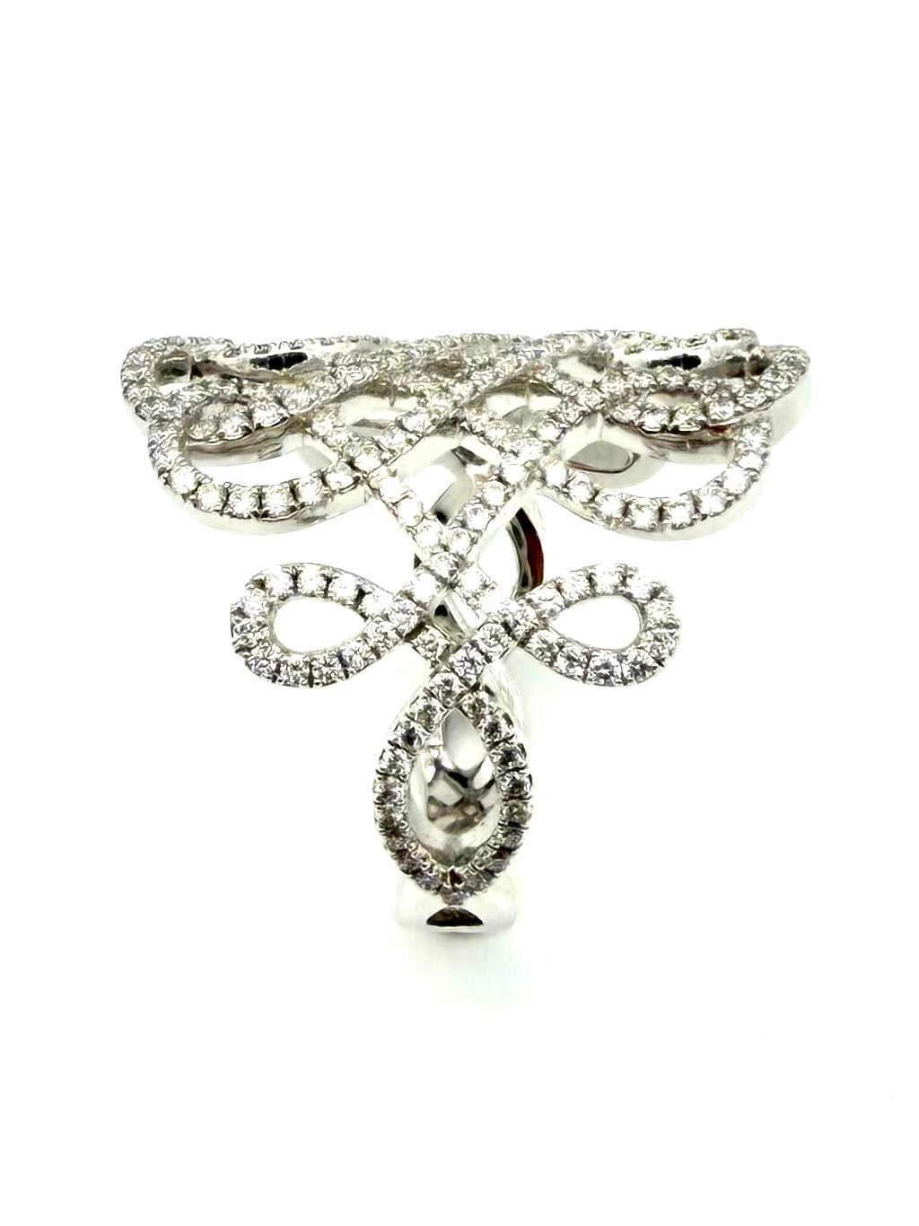 MESSIKA. "Promess" Collection, 18K white gold ring with diamonds