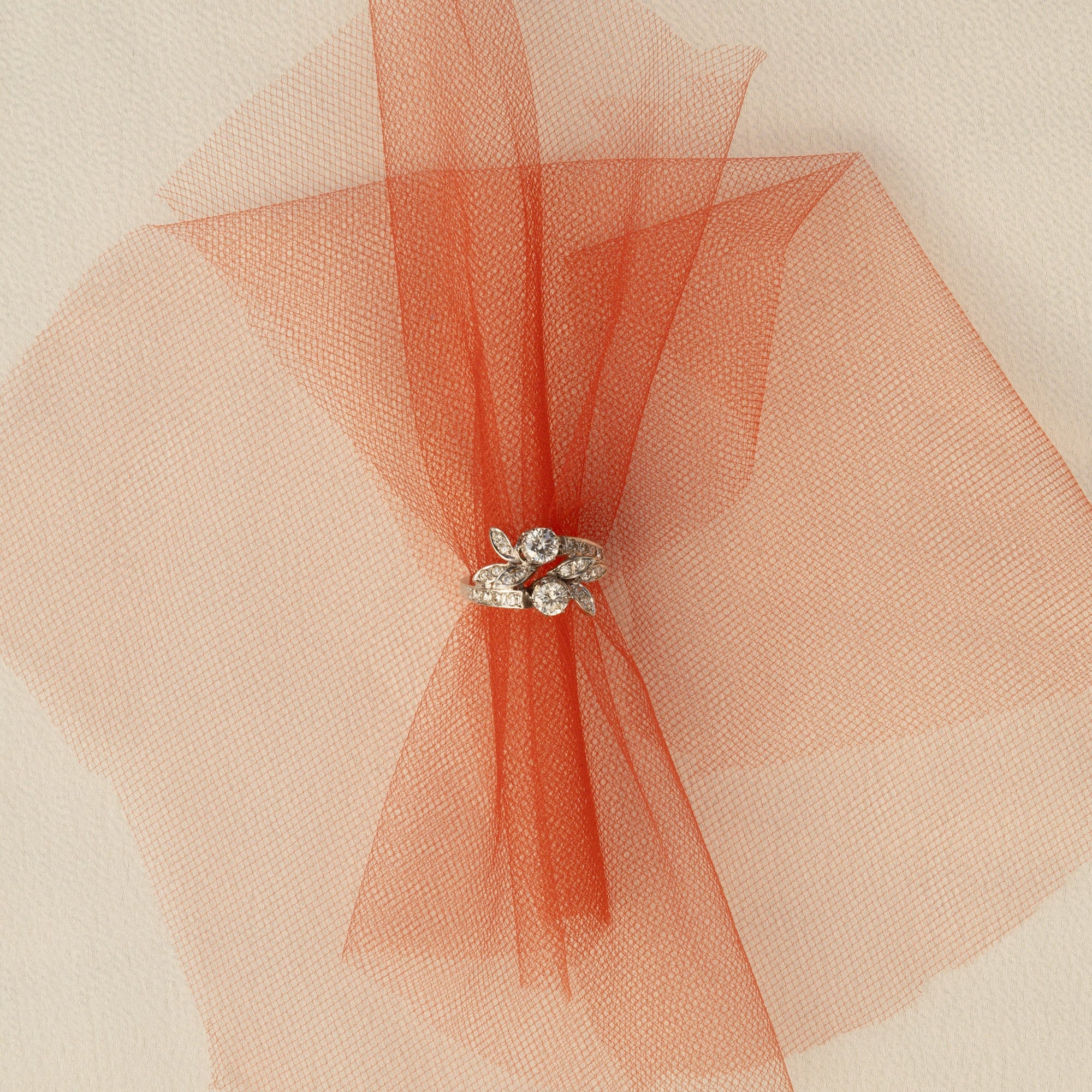 "Toi & Moi" Ring in White Gold and Diamonds