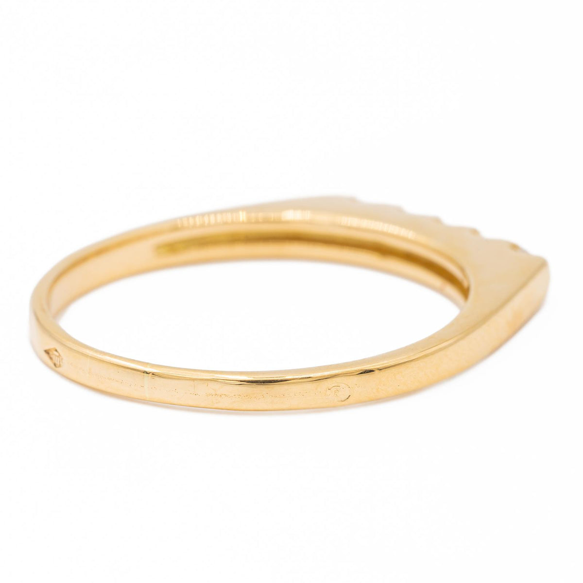 Ring Half wedding band Yellow gold Diamond