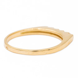 Ring Half wedding band Yellow gold Diamond