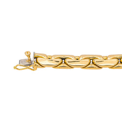 Yellow Gold Bean-Shaped Link Bracelet