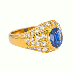 Yellow Gold Sapphire Ring