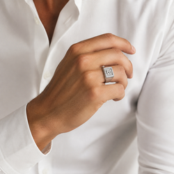 White Gold Signet Ring