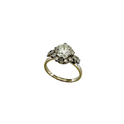Solitaire Ring in Platinum, White Gold, and Diamonds