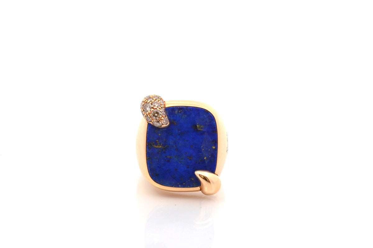Bague Cocktail POMELLATO Ritratto en or jaune, lapis-lazuli et diamants