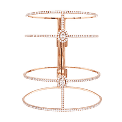 Bracelet Messika, "Glam'Azone", rose gold, diamonds.