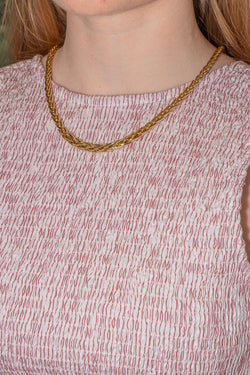 Collier Maille palmier Or jaune