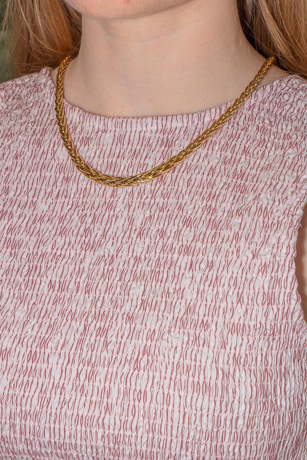 Collier Maille palmier Or jaune