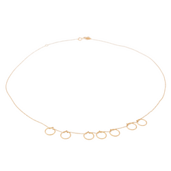 Ginette NY Collier Tiny Seven Circles Or rose