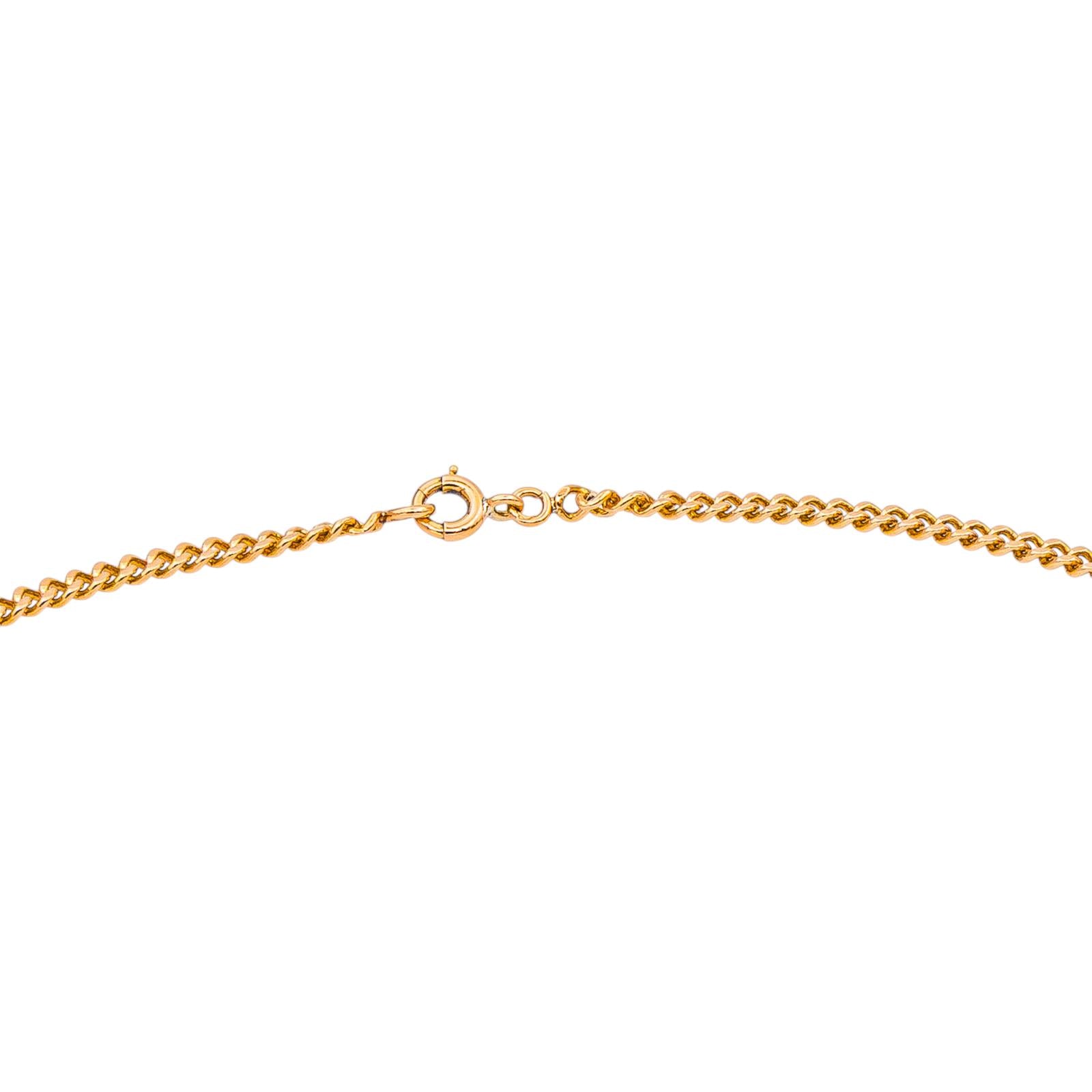 Rose gold curb chain necklace