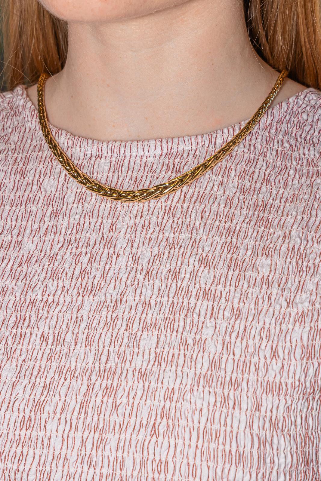 Collier Maille palmier Or jaune