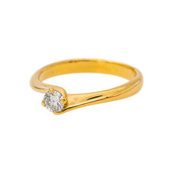 Bague Solitaire Or jaune Diamant