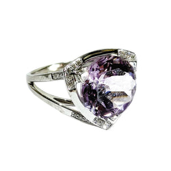 MAUBOUSSIN "Mes coules à toi" Solitaire Ring in white gold, with Amethyst and Diamonds