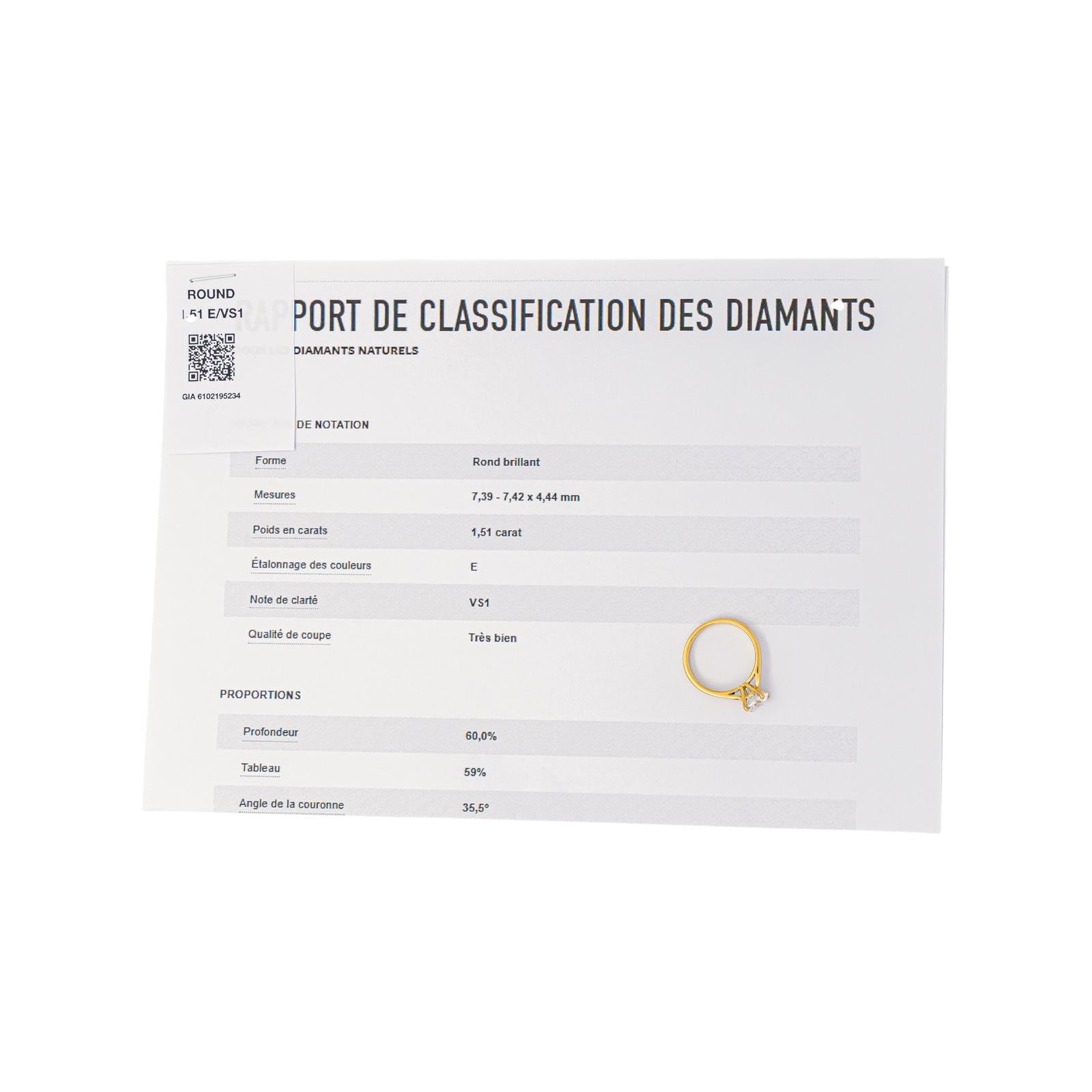 Yellow Gold Solitaire Diamond Ring