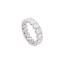 White Gold and Diamond Wedding Band
