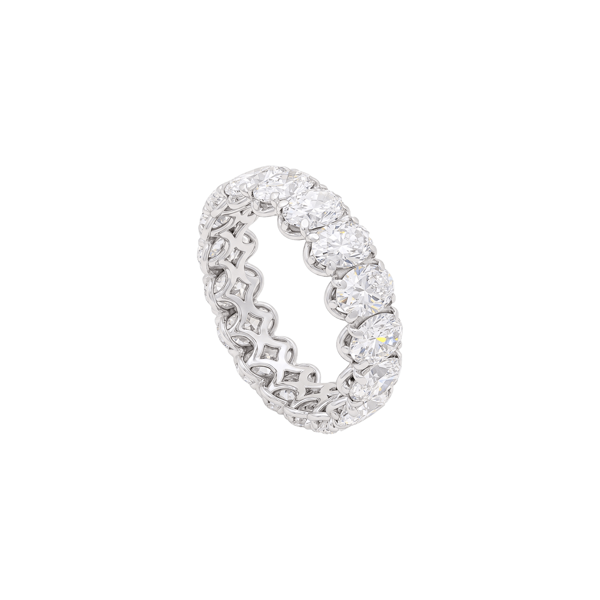 White Gold and Diamond Wedding Band