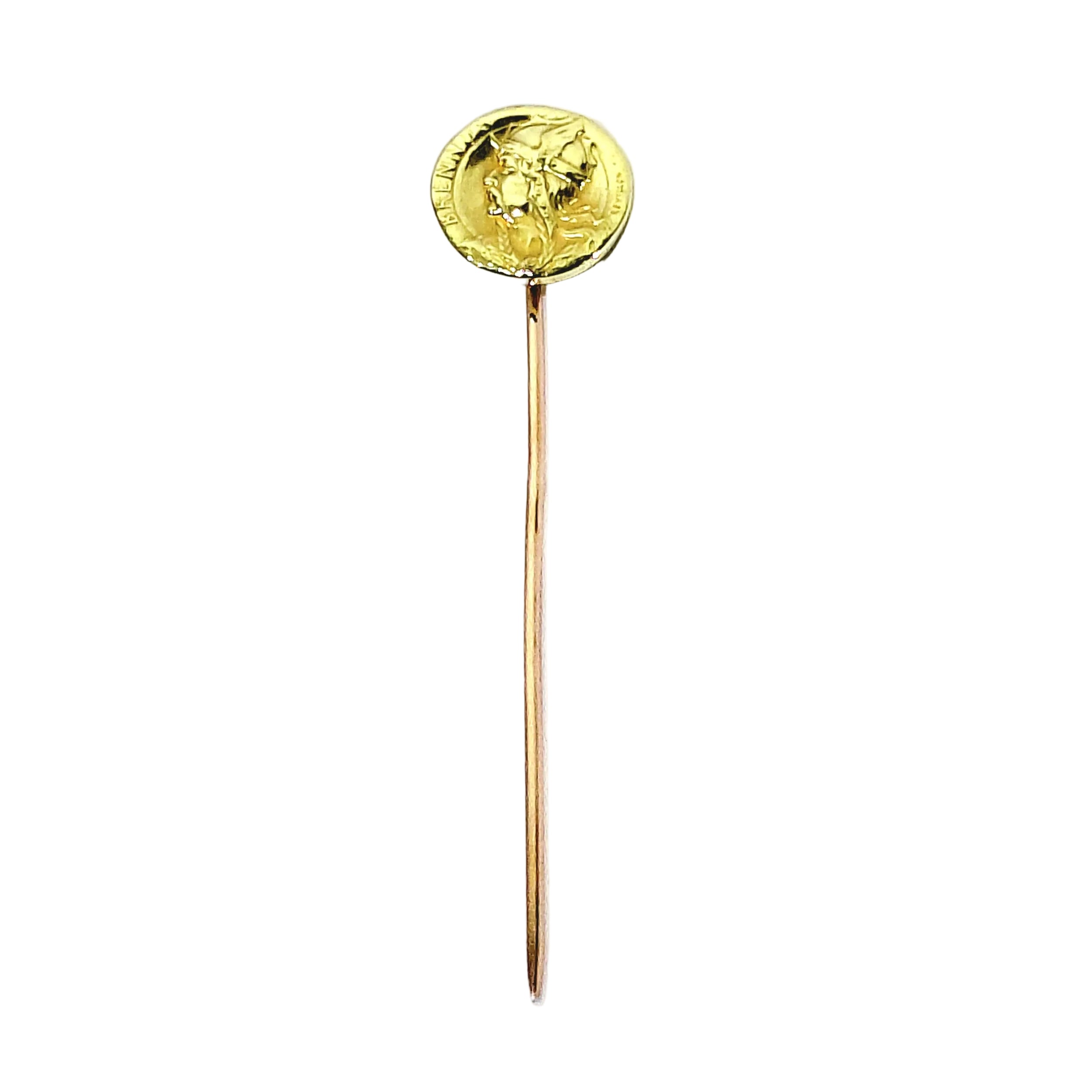 RÉVILLON tie pin in yellow gold and rose gold