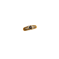 Bangle Ring in Yellow gold, White gold, and Sapphire