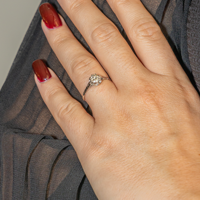 Bague Solitaire Platine Diamant