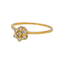 Bague Marguerite Or jaune Diamant