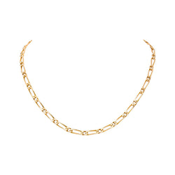 Rose Gold Alternating Link Necklace