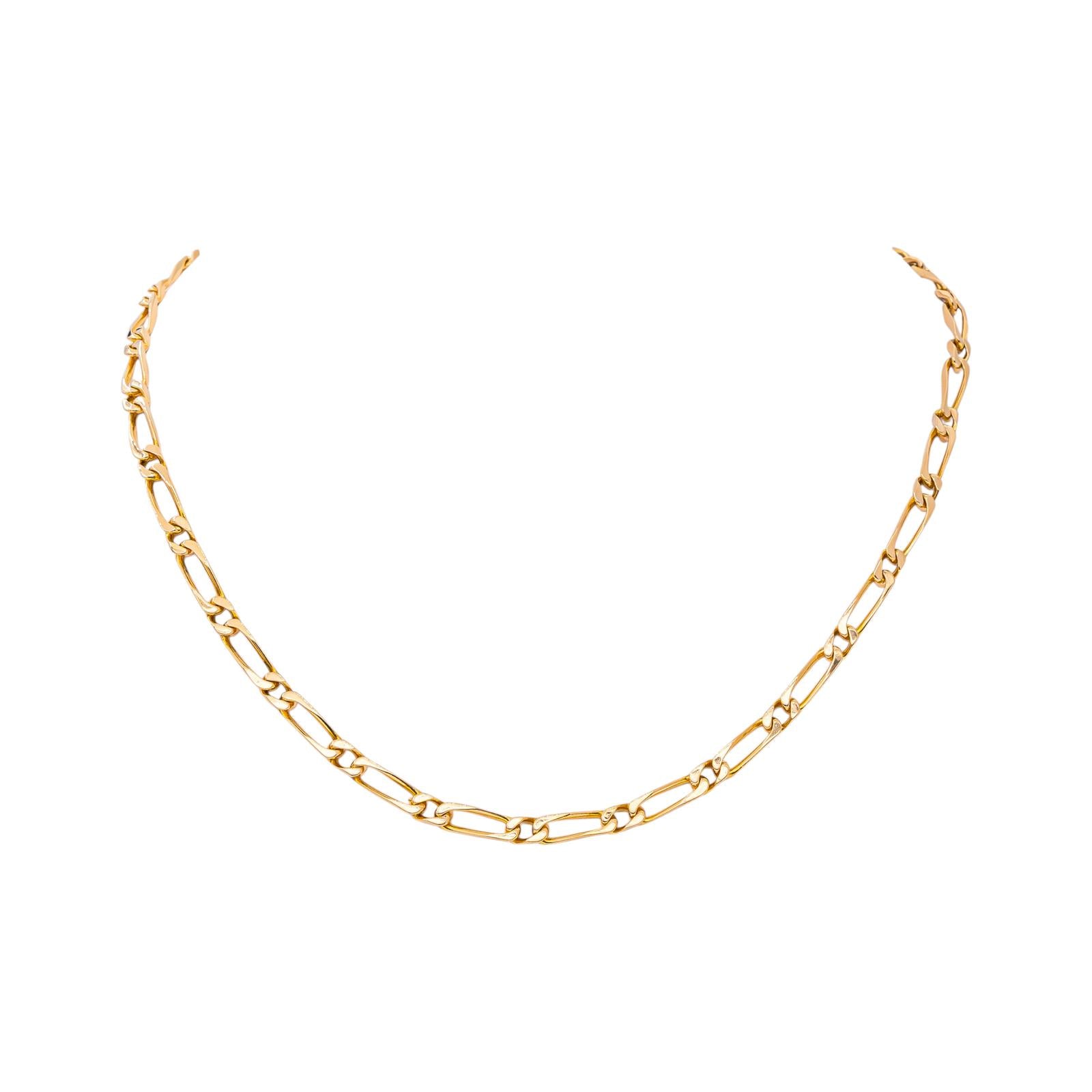 Rose Gold Alternating Link Necklace