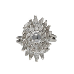 Entourage Ring in Platinum and Diamonds
